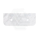 18mm Thick Lukka Carrara White Marble Curved Top with Center Waste Hole, 12/10/2 O'clock Semi Drilled Tap Hole Available At the Back 605-1505mm