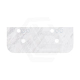18mm Thick Lukka Carrara White Marble Curved Top with Center Waste Hole, 12/10/2 O'clock Semi Drilled Tap Hole Available At the Back 605-1505mm