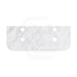 18mm Thick Lukka Carrara White Marble Curved Top with Center Waste Hole, 12/10/2 O'clock Semi Drilled Tap Hole Available At the Back 605-1505mm