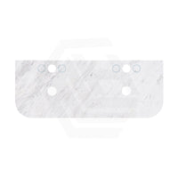 18mm Thick Lukka Carrara White Marble Curved Top with Center Waste Hole, 12/10/2 O'clock Semi Drilled Tap Hole Available At the Back 605-1505mm