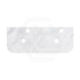 18mm Thick Lukka Carrara White Marble Curved Top with Center Waste Hole, 12/10/2 O'clock Semi Drilled Tap Hole Available At the Back 605-1505mm