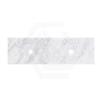 18mm Thick Lukka Carrara White Marble Top with Center Waste Hole, 12/10/2 O'clock Semi Drilled Tap Hole Available At the Back 605-1505mm