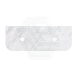 18mm Thick Lukka Carrara White Marble Curved Top with Center Waste Hole, 12/10/2 O'clock Semi Drilled Tap Hole Available At the Back 605-1505mm