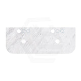 18mm Thick Lukka Carrara White Marble Curved Top with Center Waste Hole, 12/10/2 O'clock Semi Drilled Tap Hole Available At the Back 605-1505mm