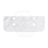18mm Thick Lukka Carrara White Marble Curved Top with Center Waste Hole, 12/10/2 O'clock Semi Drilled Tap Hole Available At the Back 605-1505mm