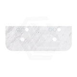 18mm Thick Lukka Carrara White Marble Curved Top with Center Waste Hole, 12/10/2 O'clock Semi Drilled Tap Hole Available At the Back 605-1505mm