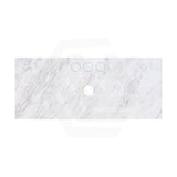 18mm Thick Lukka Carrara White Marble Top with Center Waste Hole, 12/10/2 O'clock Semi Drilled Tap Hole Available At the Back 605-1505mm
