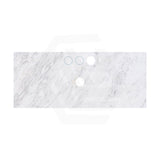 18mm Thick Lukka Carrara White Marble Top with Center Waste Hole, 12/10/2 O'clock Semi Drilled Tap Hole Available At the Back 605-1505mm