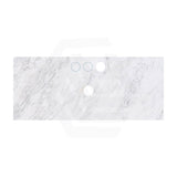 18mm Thick Lukka Carrara White Marble Top with Center Waste Hole, 12/10/2 O'clock Semi Drilled Tap Hole Available At the Back 605-1505mm