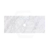 18mm Thick Lukka Carrara White Marble Top with Center Waste Hole, 12/10/2 O'clock Semi Drilled Tap Hole Available At the Back 605-1505mm