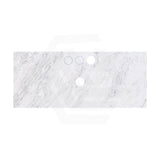 18mm Thick Lukka Carrara White Marble Top with Center Waste Hole, 12/10/2 O'clock Semi Drilled Tap Hole Available At the Back 605-1505mm