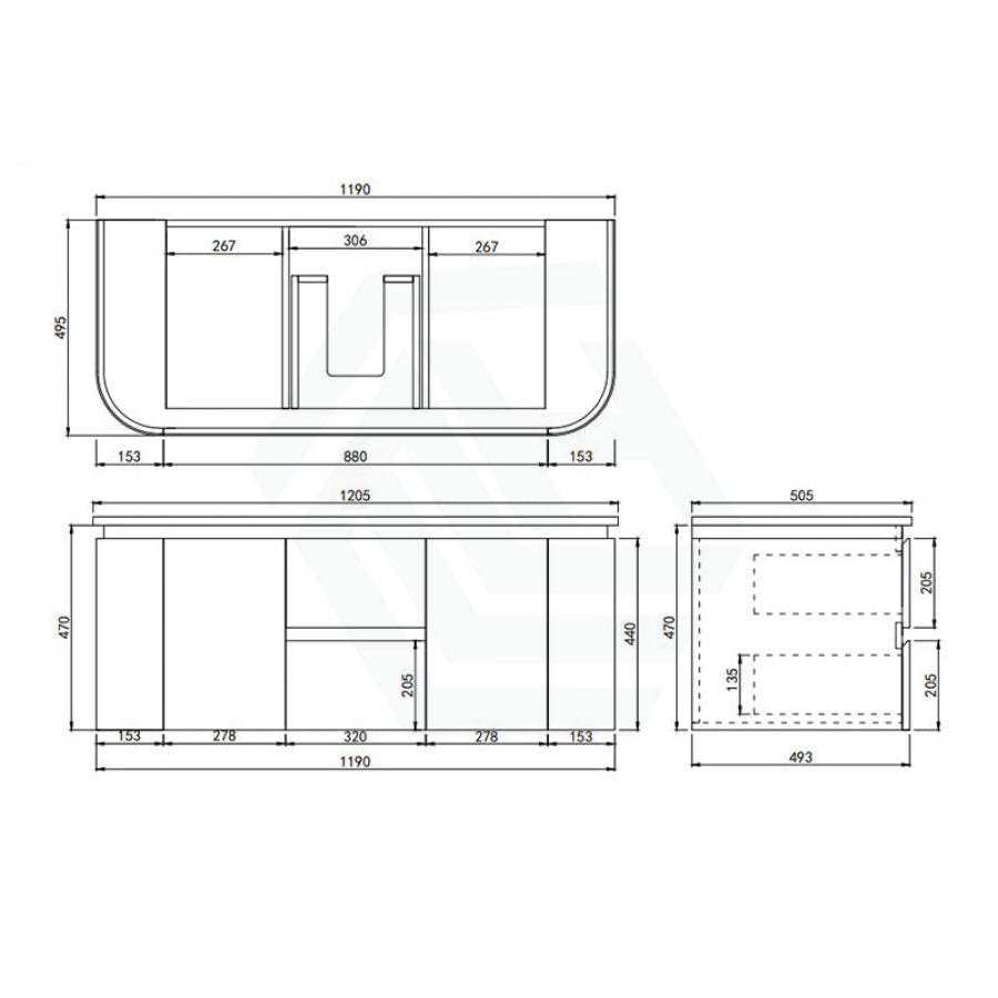 Lukka Devito 750-1500mm Modern Wall Hung Vanity PVC Cabinet Variant Colour Available