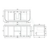 Lukka Devito 750-1500mm Modern Wall Hung Vanity PVC Cabinet Variant Colour Available