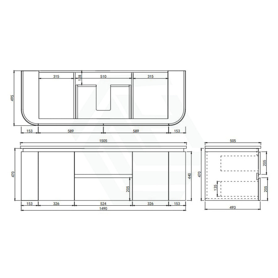 Lukka Devito 750-1500mm Modern Wall Hung Vanity PVC Cabinet Variant Colour Available
