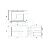 Lukka Devito 750-1500mm Modern Wall Hung Vanity PVC Cabinet Variant Colour Available