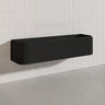 Lukka Estella 1800mm Matt White/Black Modern Wall Hung Fluted PVC Vanity Single/Double Bowls With Soft Closing Side Drawers Curve Edge