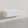 Lukka Estella 1800mm Matt White/Black Modern Wall Hung Fluted PVC Vanity Single/Double Bowls With Soft Closing Side Drawers Curve Edge
