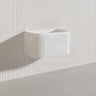 Lukka Estella 750mm Matt White/Black Modern Wall Hung Fluted PVC Vanity With Soft Closing Side Drawers Curve Edge