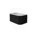 Lukka 600-1800mm Estella Matt White/Black Modern Wall Hung Fluted PVC Vanity With Soft Closing Side Drawers Curve Edge