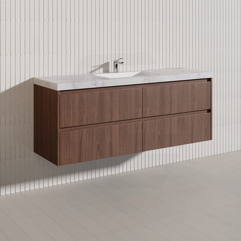 Lukka Gladstone Modern 1500mm Wall Hung Vanity Plywood Cabinet Variant Colour Available