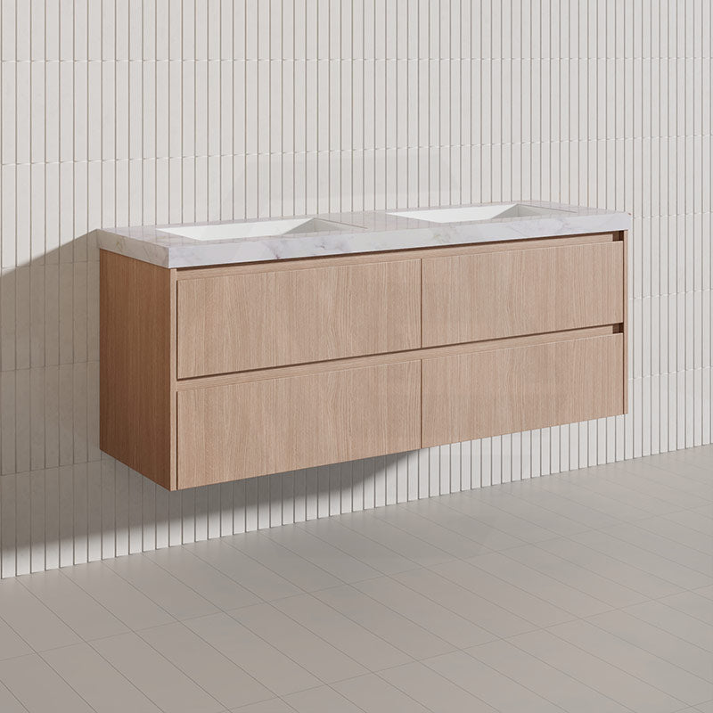 Lukka Gladstone Modern 1500mm Wall Hung Vanity Plywood Cabinet Variant Colour Available