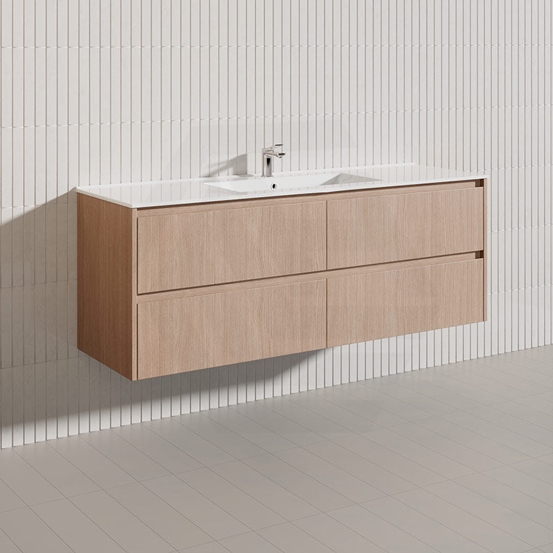 Lukka Gladstone Modern 1500mm Wall Hung Vanity Plywood Cabinet Variant Colour Available