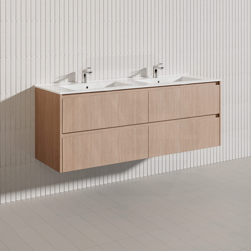 Lukka Gladstone Modern 1500mm Wall Hung Vanity Plywood Cabinet Variant Colour Available