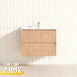 Lukka Gladstone Modern 750mm Wall Hung Vanity Plywood Cabinet Variant Colour Available