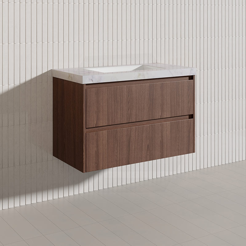 Lukka Gladstone Modern 900mm Wall Hung Vanity Plywood Cabinet Variant Colour Available