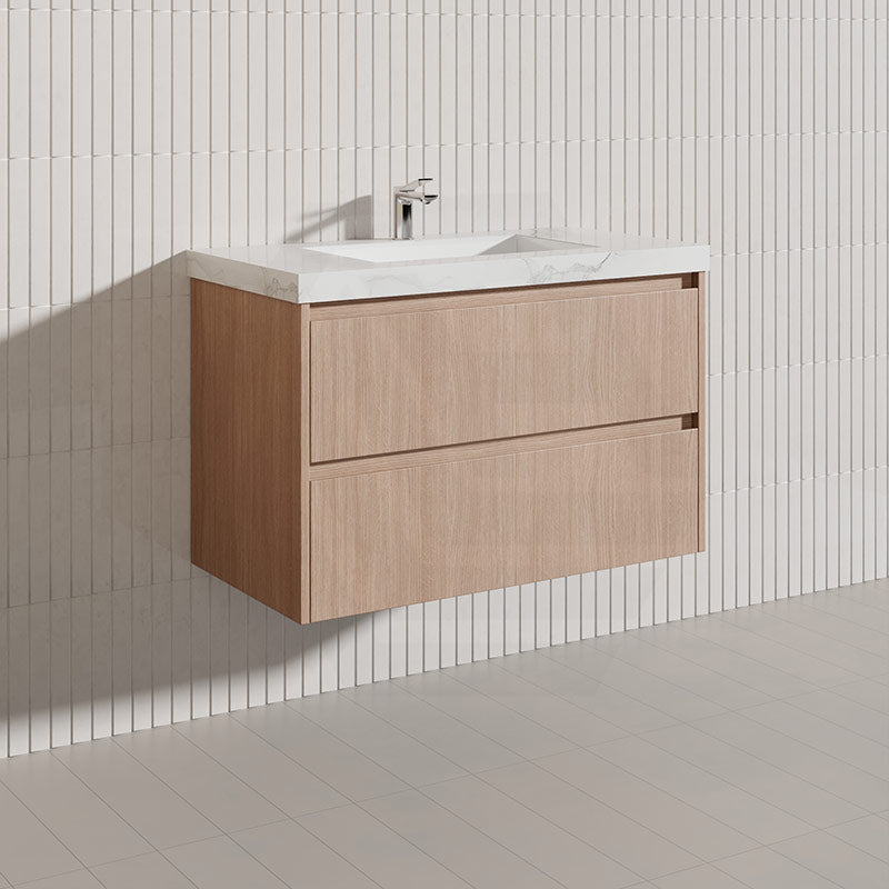 Lukka Gladstone Modern 900mm Wall Hung Vanity Plywood Cabinet Variant Colour Available