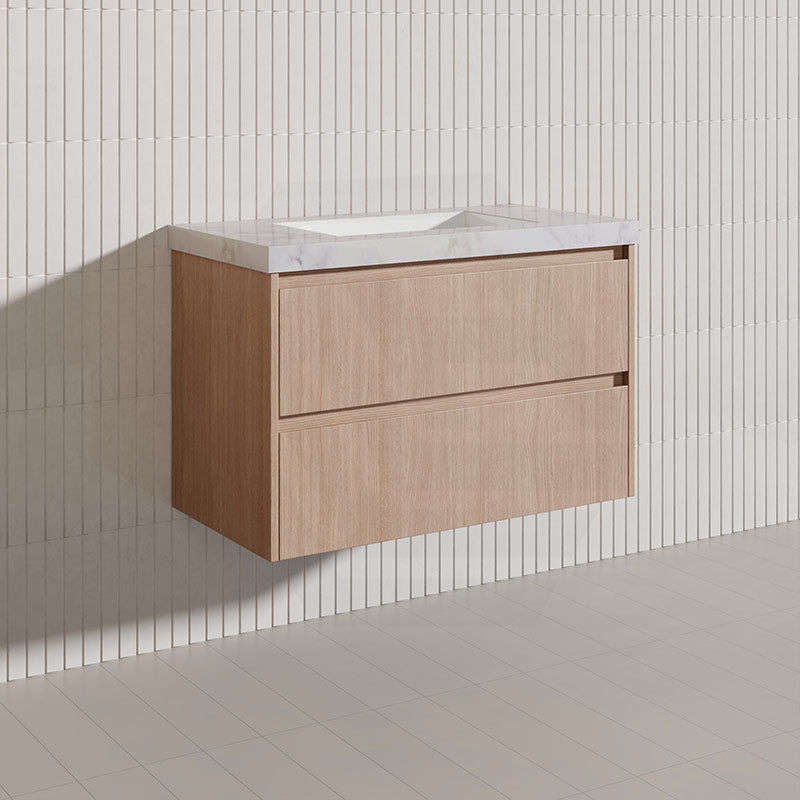 Lukka Gladstone Modern 900mm Wall Hung Vanity Plywood Cabinet Variant Colour Available