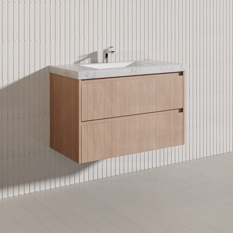 Lukka Gladstone Modern 900mm Wall Hung Vanity Plywood Cabinet Variant Colour Available