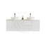 600-1500Mm Kirribilli Wall Hung Bathroom Vanity Matt White Pvc Board Cabinet Only & Ceramic Top