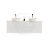 600-1500mm Lukka Kliff Wall Hung Bathroom Fluted Vanity Matt White/Black PVC Board Cabinet ONLY & Stone Top Available