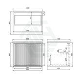 600-1500Mm Kirribilli Wall Hung Bathroom Vanity Matt White Pvc Board Cabinet Only&Ceramic Top