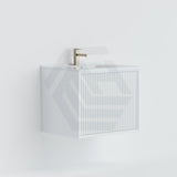 600-1500Mm Kirribilli Wall Hung Bathroom Vanity Matt White Pvc Board Cabinet Only&Ceramic Top