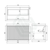 600-1500Mm Kirribilli Wall Hung Bathroom Vanity Matt White Pvc Board Cabinet Only&Ceramic Top