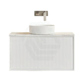 600-1500Mm Kirribilli Wall Hung Bathroom Vanity Matt White Pvc Board Cabinet Only & Ceramic Top