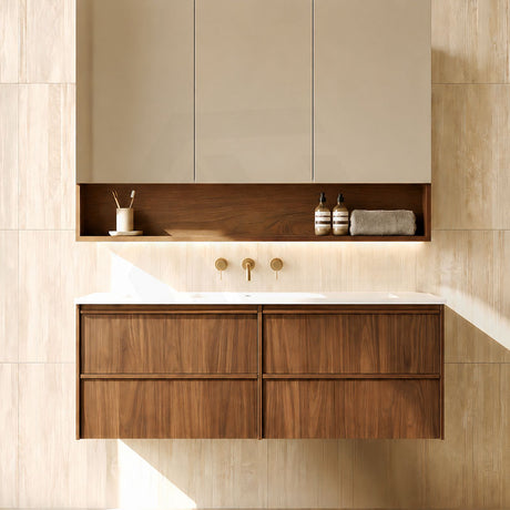 Lukka Ridgewood Modern 1200mm Wall Hung Vanity Plywood Cabinet Variant Colour Available