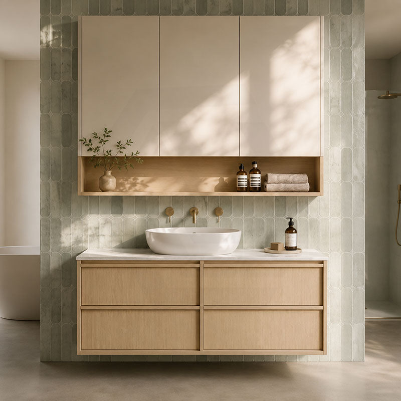 Lukka Ridgewood Modern 1200mm Wall Hung Vanity Plywood Cabinet Variant Colour Available