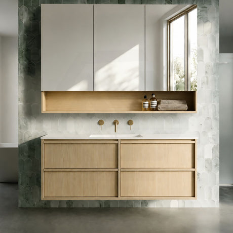 Lukka Ridgewood Modern 1200mm Wall Hung Vanity Plywood Cabinet Variant Colour Available
