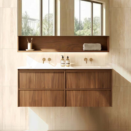 Lukka Ridgewood Modern 1200mm Wall Hung Vanity Plywood Cabinet Variant Colour Available