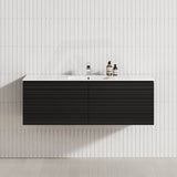 1200mm Lukka Sedona Modern Fluted Wall Hung PVC Vanity Variant Colour Available