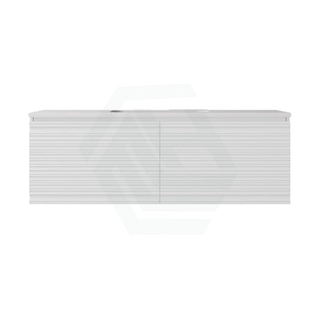 600-1500mm Lukka Sedona Modern Fluted Wall-Hung PVC Vanity in Matt White