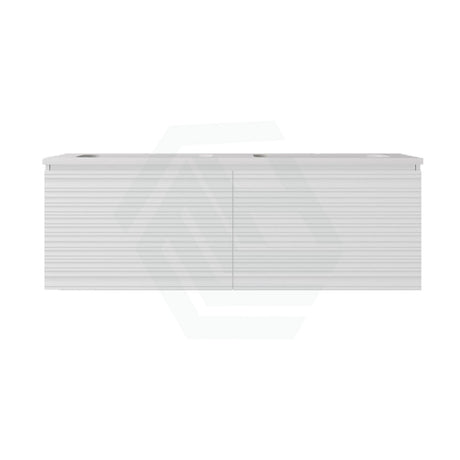600-1500mm Lukka Sedona Modern Fluted Wall-Hung PVC Vanity in Matt White