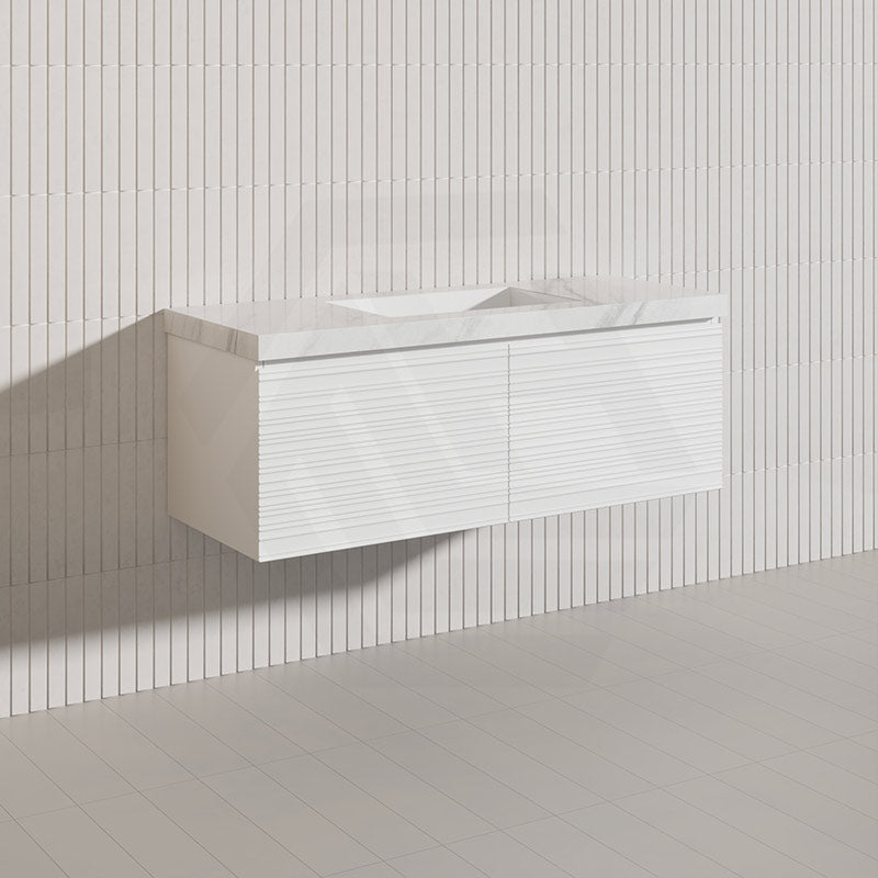 1200mm Lukka Sedona Modern Fluted Wall Hung PVC Vanity Variant Colour Available