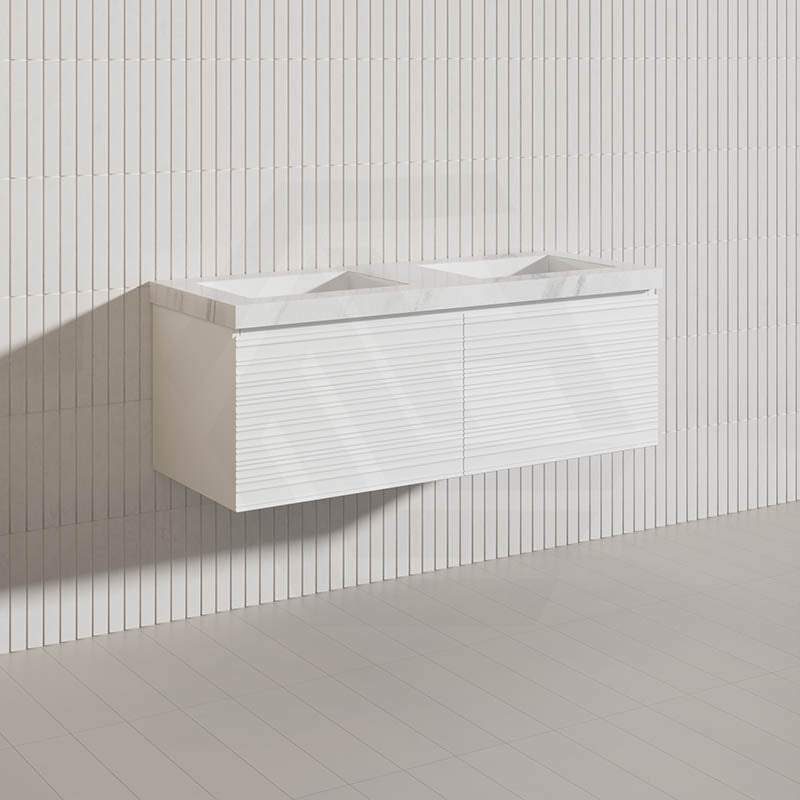 1200mm Lukka Sedona Modern Fluted Wall Hung PVC Vanity Variant Colour Available