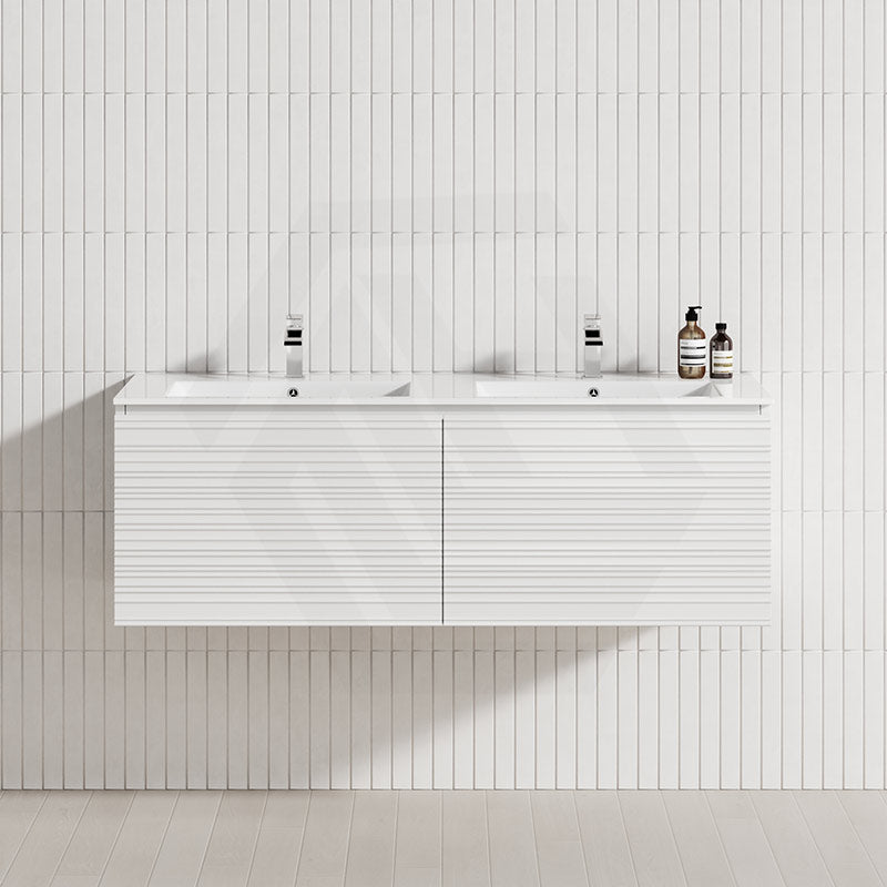 1200mm Lukka Sedona Modern Fluted Wall Hung PVC Vanity Variant Colour Available