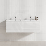 1200mm Lukka Sedona Modern Fluted Wall Hung PVC Vanity Variant Colour Available