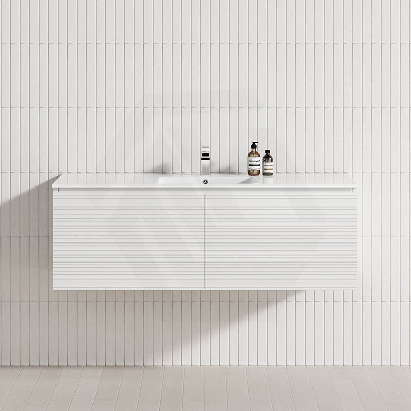 1200mm Lukka Sedona Modern Fluted Wall Hung PVC Vanity Variant Colour Available
